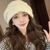 Knitted Fisherman's Hat Women's Autumn and Winter Loose Warm Beret Pile Hat Wool Hat