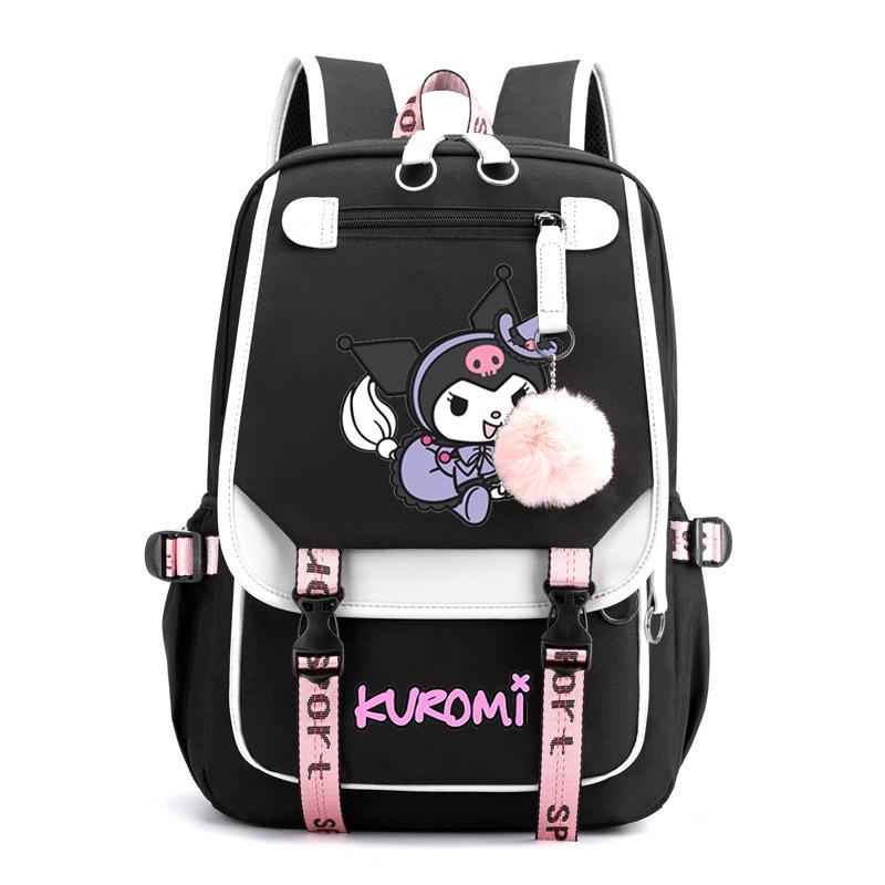 Kuromi Cartoon Print School Bag Outdoor Leisure Travel Backpack Backpack