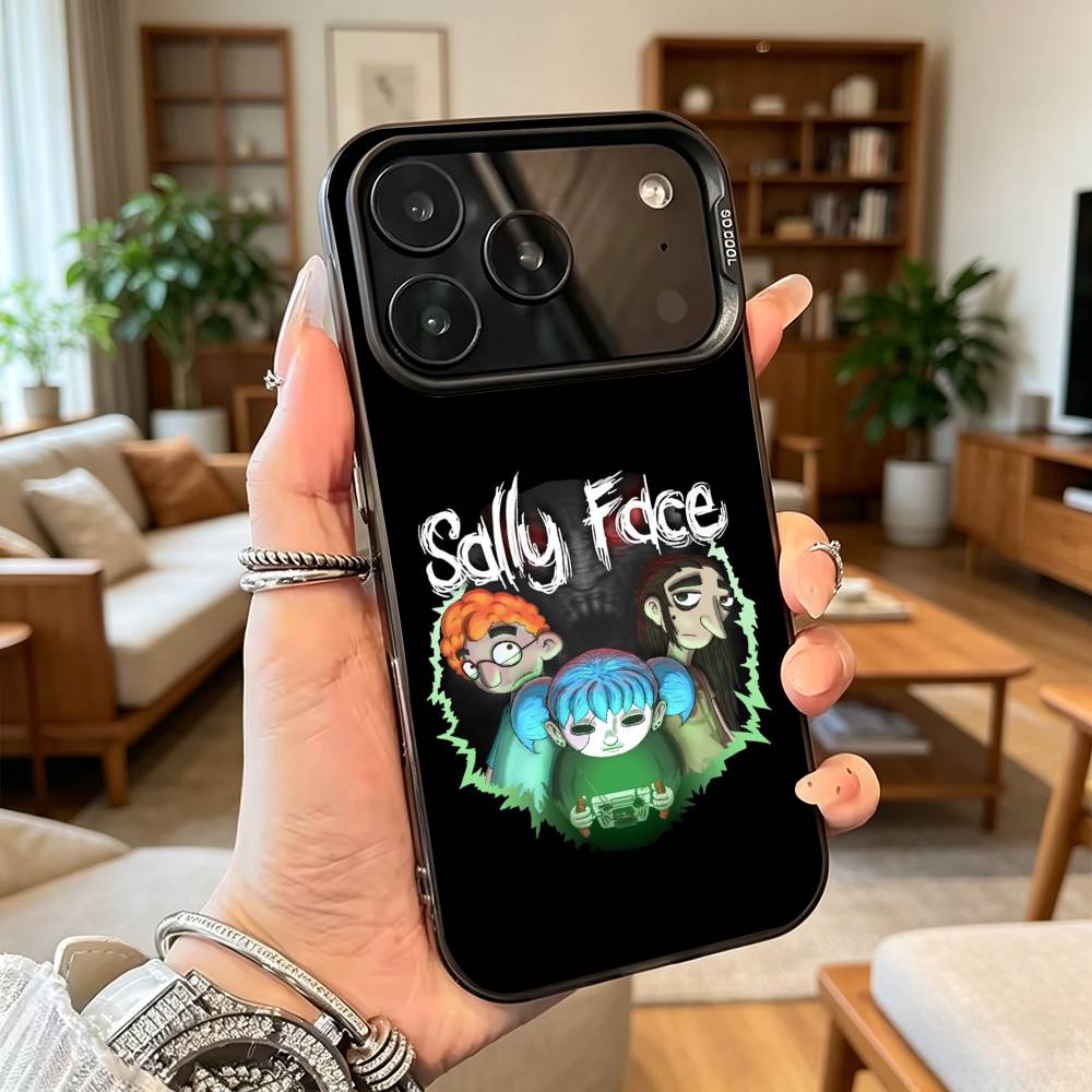 Sally Face Sal Fisher Gothic Phone Case For iPhone 17,16,15,14,13,12,11 Plus,Pro Max,XS,Colorful Silver Phone case Funda Cover
