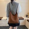 Vintage matte tote bucket bag niche trend commuting lazy wind simple shoulder oblique span bag