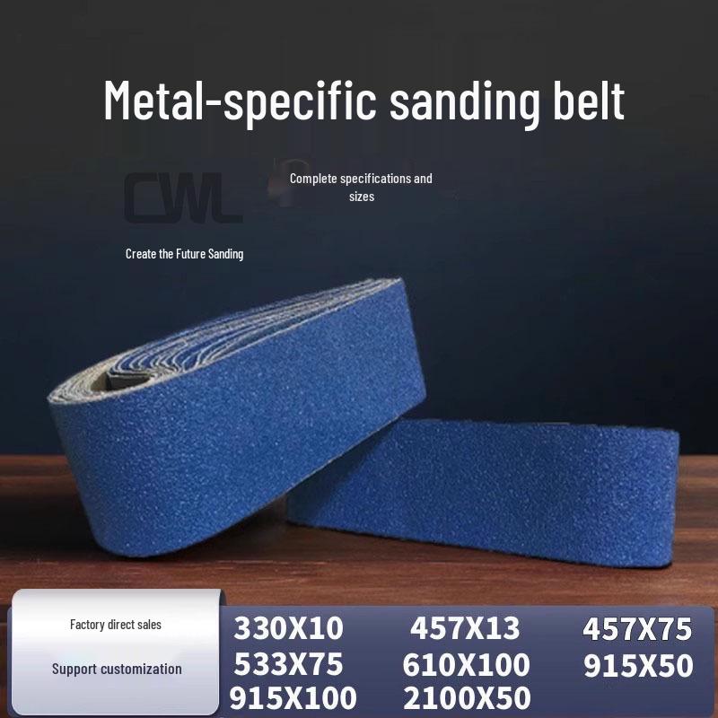 

Синий циркониевый корундовый шлифовальный ремень для полировки металла, 610x100мм, 915 грит 330*10*120 Grit