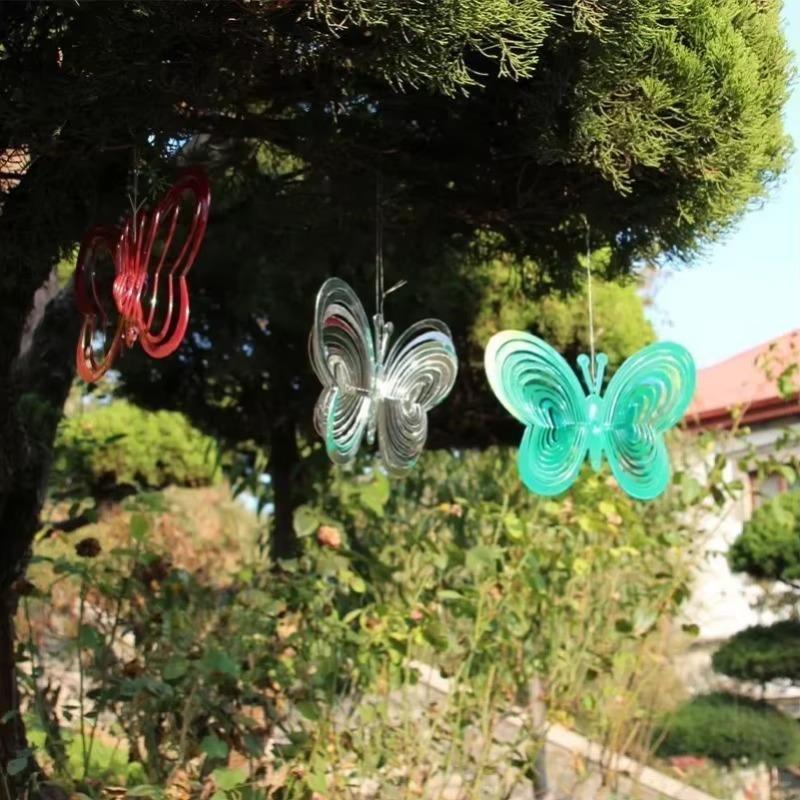 Yard Art Wind Chimes Balcony Ornament Garden Decor New Beating Art Butterfly Wind Spinner Dream Catcher Accessories Tools