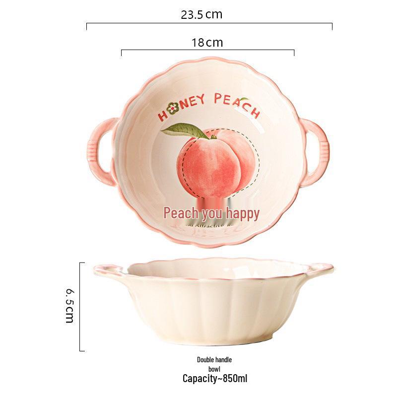 Buntes Unterglasur Keramik Geschirr Set: Reisschüssel, Teller und Suppenschüssel Kombination