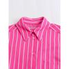 Kaslead Fashion Stripes Loose Long Sleeves Shirt