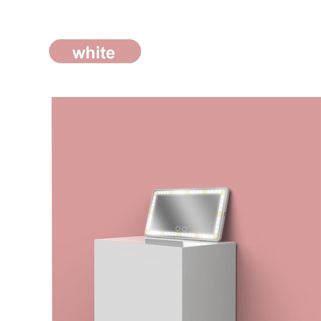 Auto-Kosmetikspiegel mit LED-Licht, Co-Pilot-Sonnenblende, Make-up-Lichtspiegel, dreifarbiges Licht, 1500 mAh