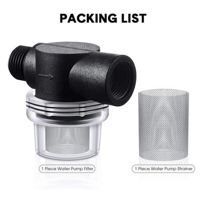 2X Water Pump Strainer Filter Set Include Twist On Pipe Strainer And Extra 50 Mesh Filter Screen, 1/2 Filter
