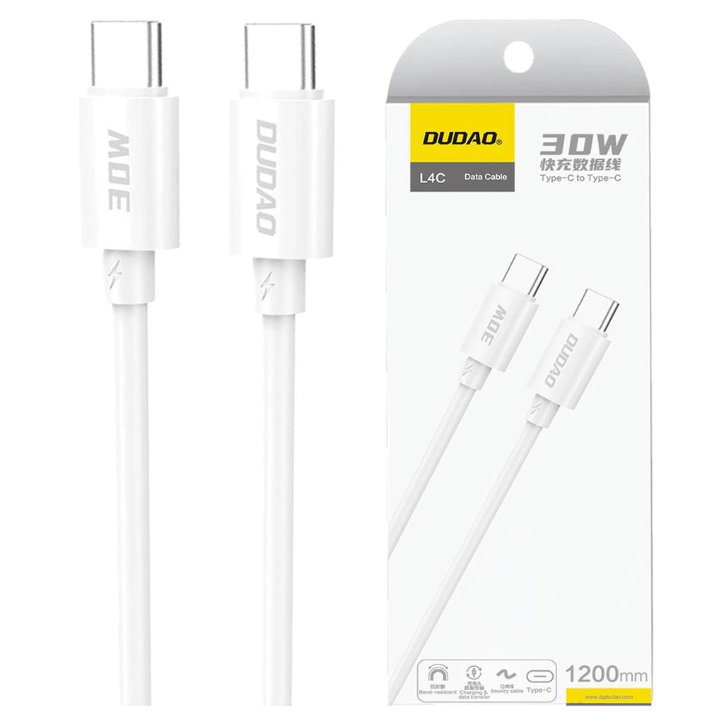 Kabel Dudao L4C Usb-C / Usb-C 30W 2M - Biały