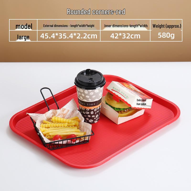 Non-Slip Rectangular Burger Tray for Restaurants