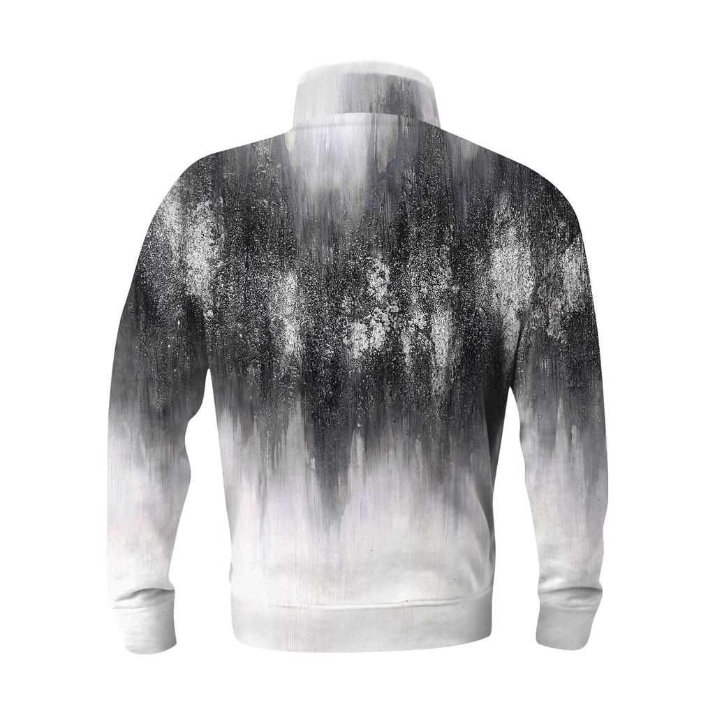 Das Herren-Sweatshirt mit Stehkragen im Frühling und Herbst ist ein Outdoor-Freizeitpullover