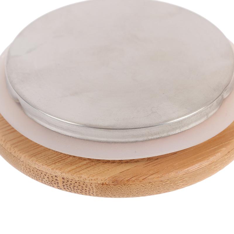 Wooden Jars Lids Silica Gel Circle Seal Up Lids Flower Wood Cover Canister