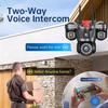 Triple-Lens 6MP Outdoor WiFi Surveillance Camera with Remote HD View