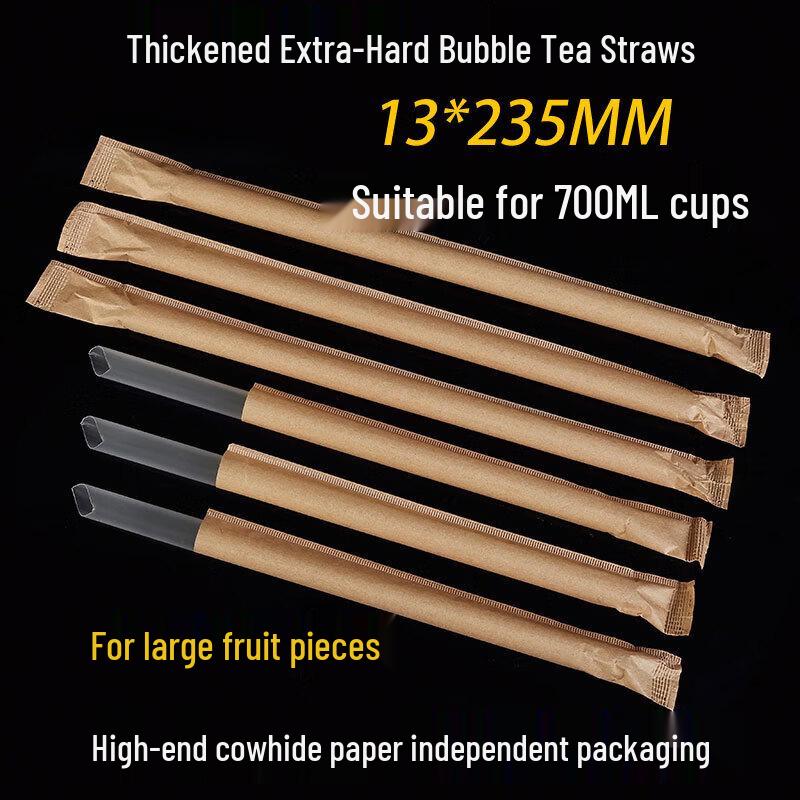 Disposable Pointed Drinking Straws for Boba Tea