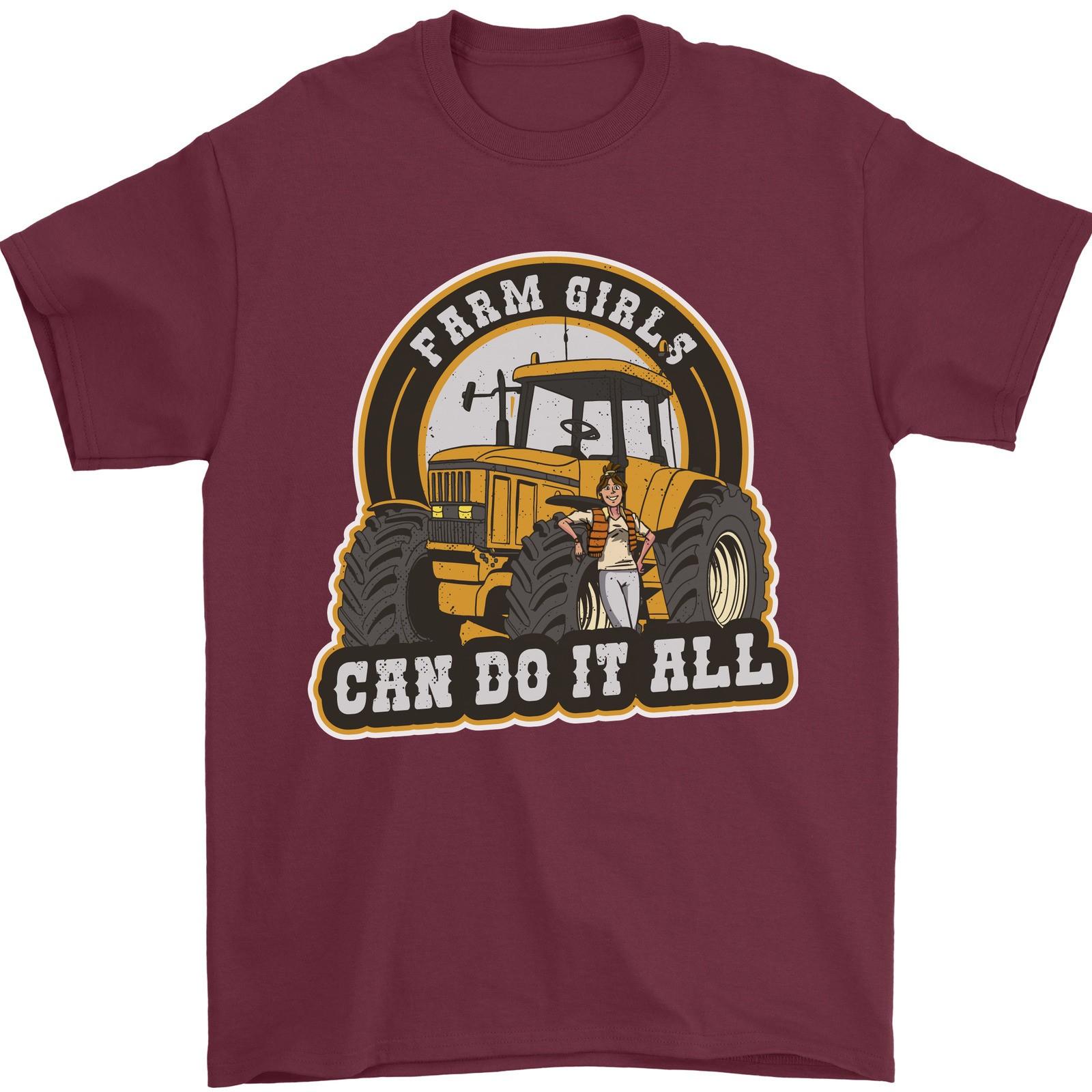 Farm Girls Can Do It All Funny Farming Mens T-Shirt 100% Cotton S