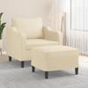VidaXL Armchair with Footrest Cream 60 Cm Fabric, Sofa, Armchair, TV Armchair, Single Sofa, Sofa, Recliner Sofa, 3201129