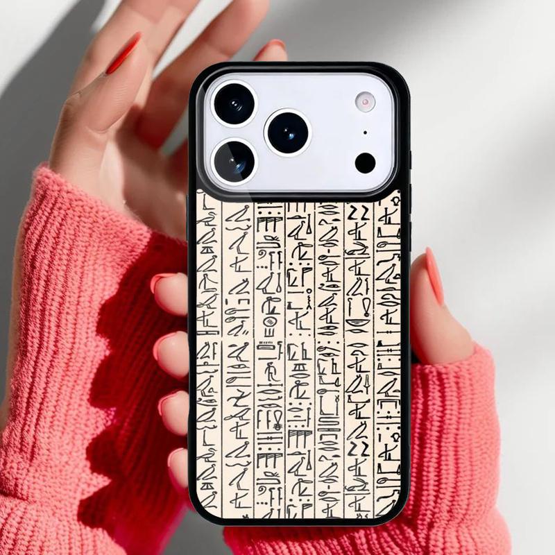 Egyptian-Hieroglyphics Phone Case for iPhone 17 16 15 14 13 Pro Max Back Cover for 12 11 Pro Coque
