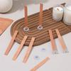 HHO-Thickened Wood Candle Wicks With Metal Base Naturally Wood Wicks For DIY Candles Making Easy To Burn