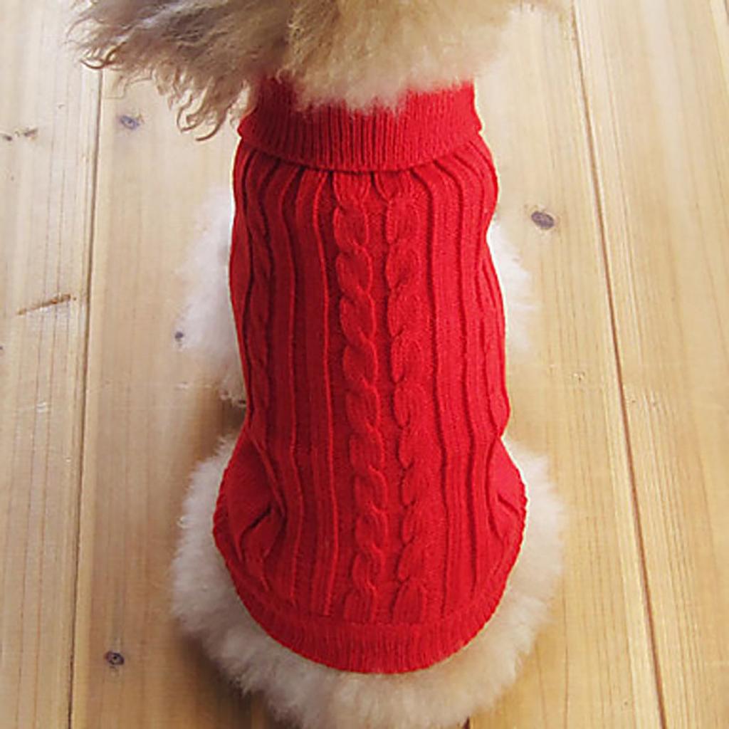 Red Winter Pet Dog Warm Coat Sweater For Small Puppy