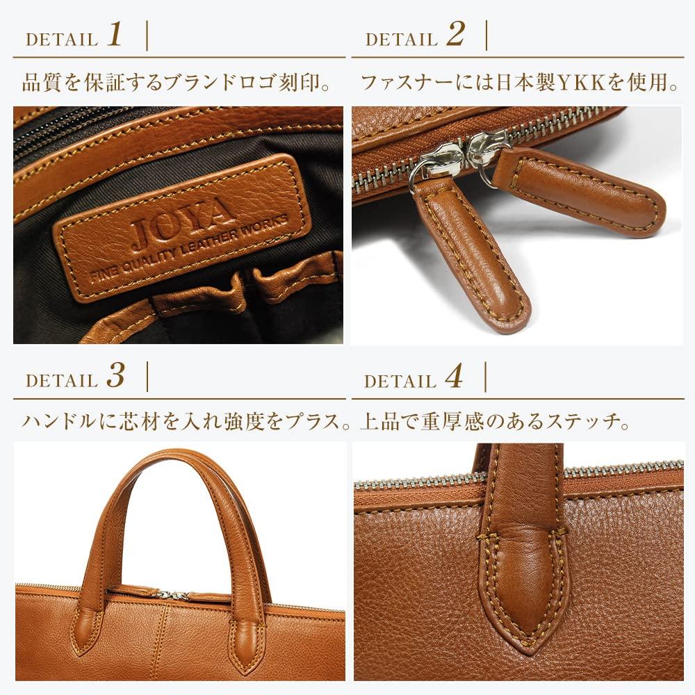 JOYA Echtes Leder Smart Aktentasche Tasche SCHWARZ J4521