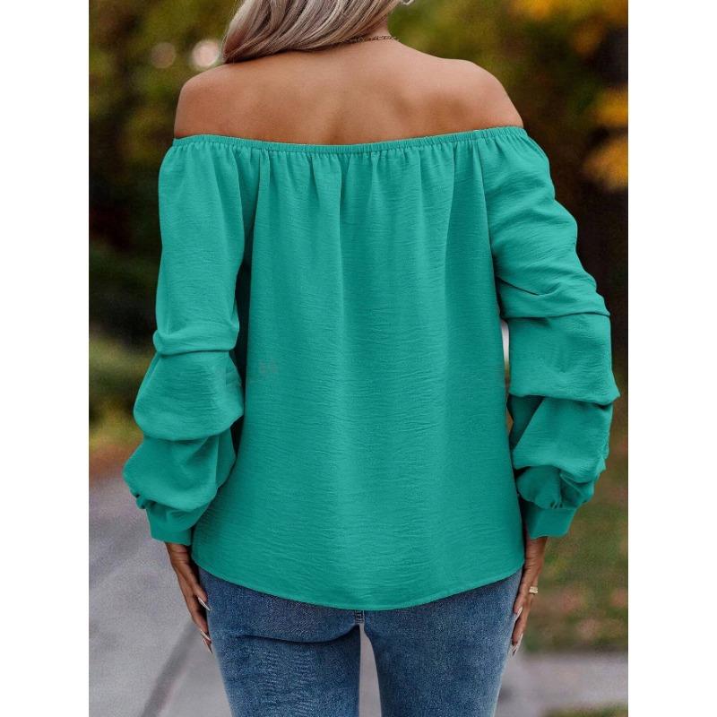 Women's New Fall Fashion Off The Shoulder Long Sleeved Shirt