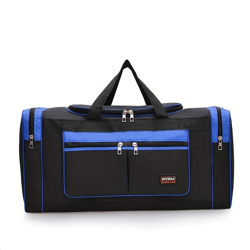 Large Capacity Foldable Travel Duffel Bag with Multiple Compartments, Adjustable Shoulder Straps & Zipper Closure - Ideal for Gym, Work, and Daily Use
