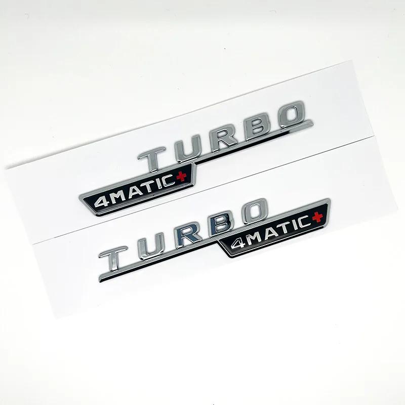 3D ABS Glossy Black Car Fender Badge Turbo 4MATIC Sticker Rear Trunk AMG Emblem A45 Logo For Mercedes Benz A 45 AMG W176 W177 RM1