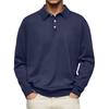 Bestseller for New styles Men's Casual Long Sleeve V-neck Polo Shirt Down Button Top Autumn Leisure