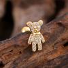 10Pcs/Set 20G Gold Cartilage Earring CZ Tragus Earring Bear Spider Design Helix Stud Rings Conch Ear 316L Steel Piercing Jewelry