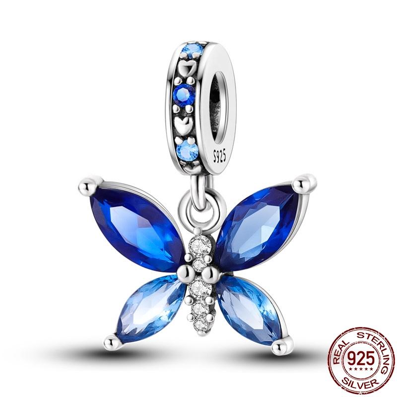 Genuine Copper Butterfly Zircon Series Pendant Jewelry Piece Fit 3Mm Pan Bracelet DIY Style Charm For Women Jewelry Stylish Gift