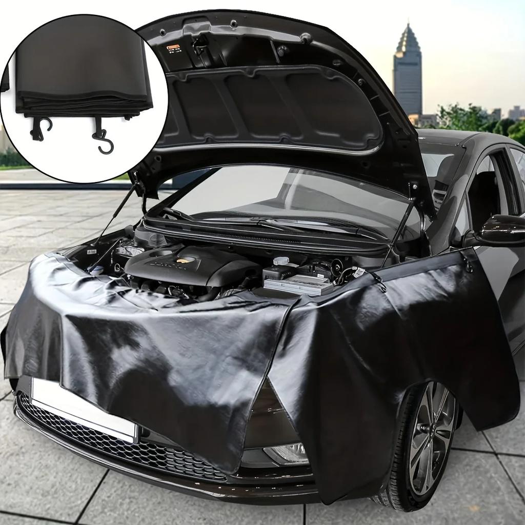 3 Stück Universelle Auto-Kotflügelabdeckung Schutzblech Magnetisches Lederpolster Faltbare Schutzmatte Für Auto-Reparatur und Mechanikerarbeiten