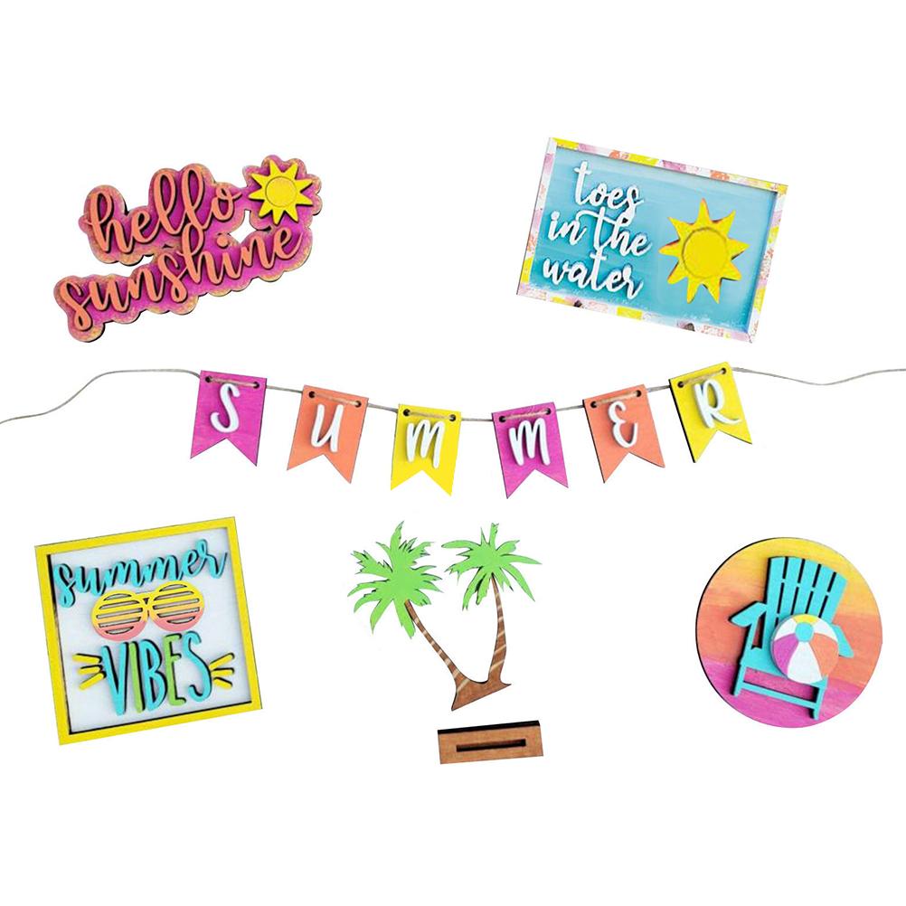 Drewniany Stojak na Patera Piętrowa Drewniana Patera Piętrowa Dekoracyjny Uchwyt Lato Plaża Rustykalny Dekoracyjny Drewniany Stojak Piętrowy Kuchnia