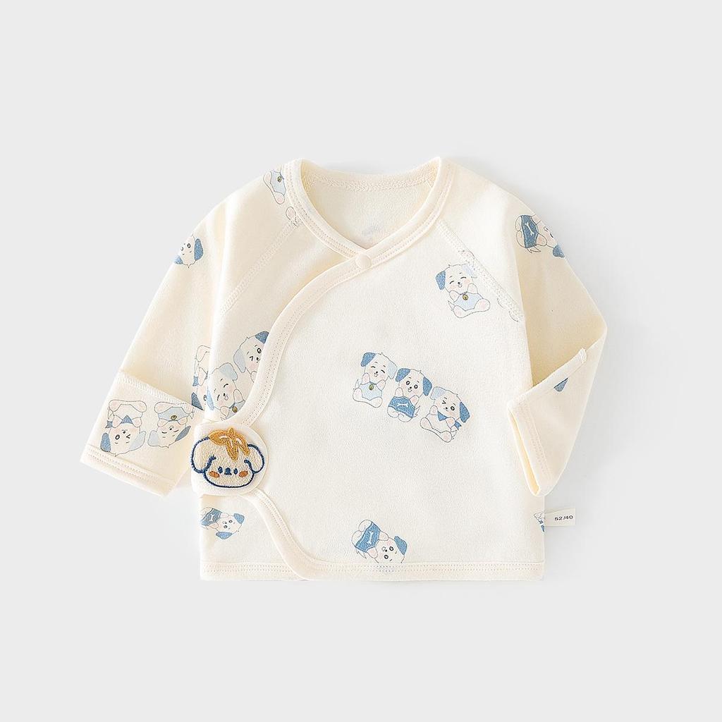 Neugeborenen Knochenlose Baumwolle Klettverschluss Pyjamas - Frühling/Herbst Halbrücken-Outfit
