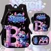Stitch Backpack for Kids Students Large Capacity Lightweight Cartoon School Bag