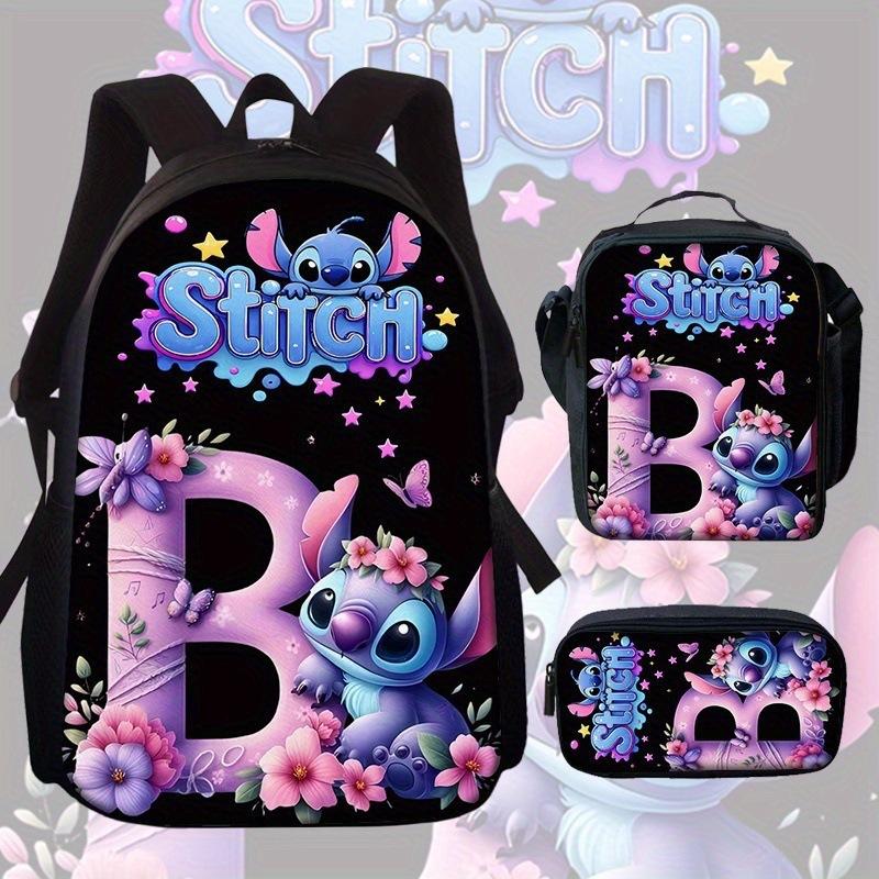 Stitch Backpack for Kids Students Large Capacity Lightweight Cartoon School Bag
