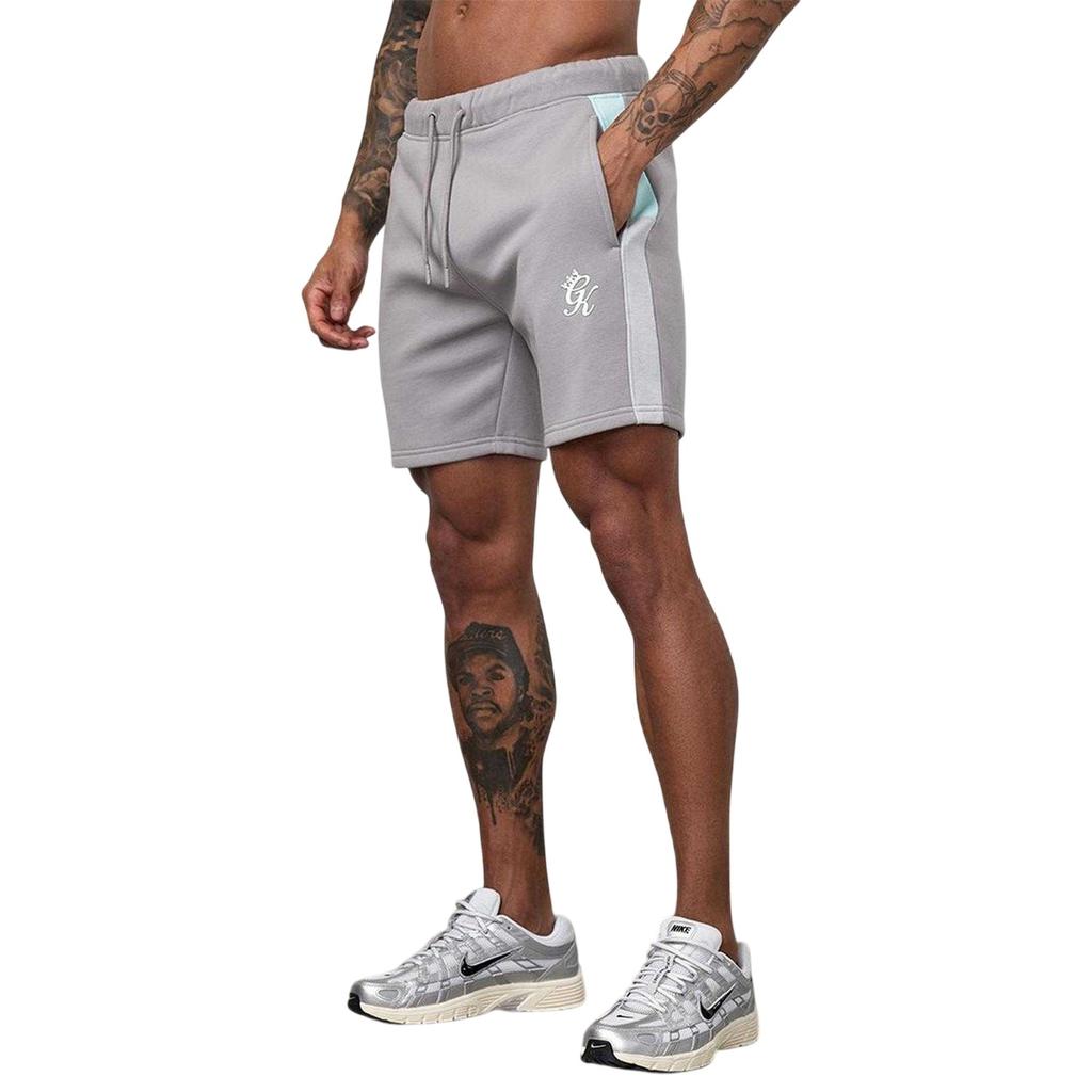 Gym King Mens Cotton Jersey Contrast Panel Shorts