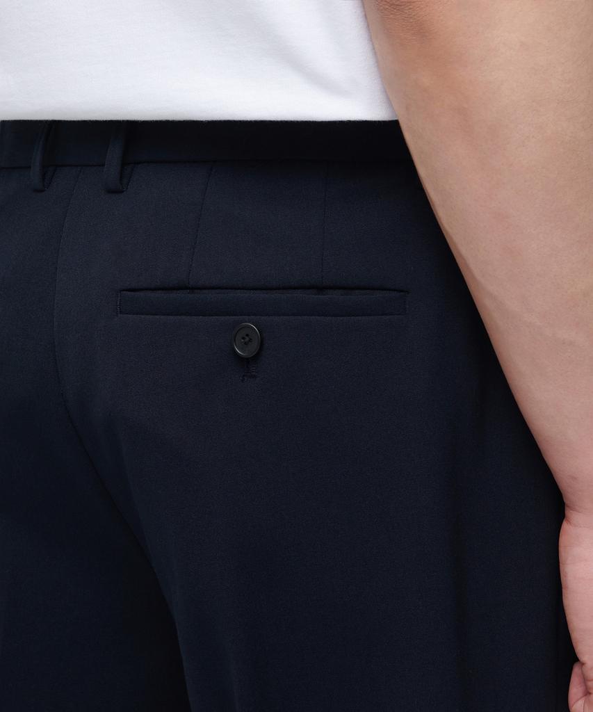 MUSINSA STANDARD Lightweight Semi-Wide Hidden Banding Slacks [Navy]