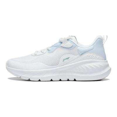 Li Ning Easy Flex Weich Elastisch Abriebfest Atmungsaktiv Stoßdämpfung Low Top Laufschuhe Damen Sneaker Weiß Blau ARST074-3