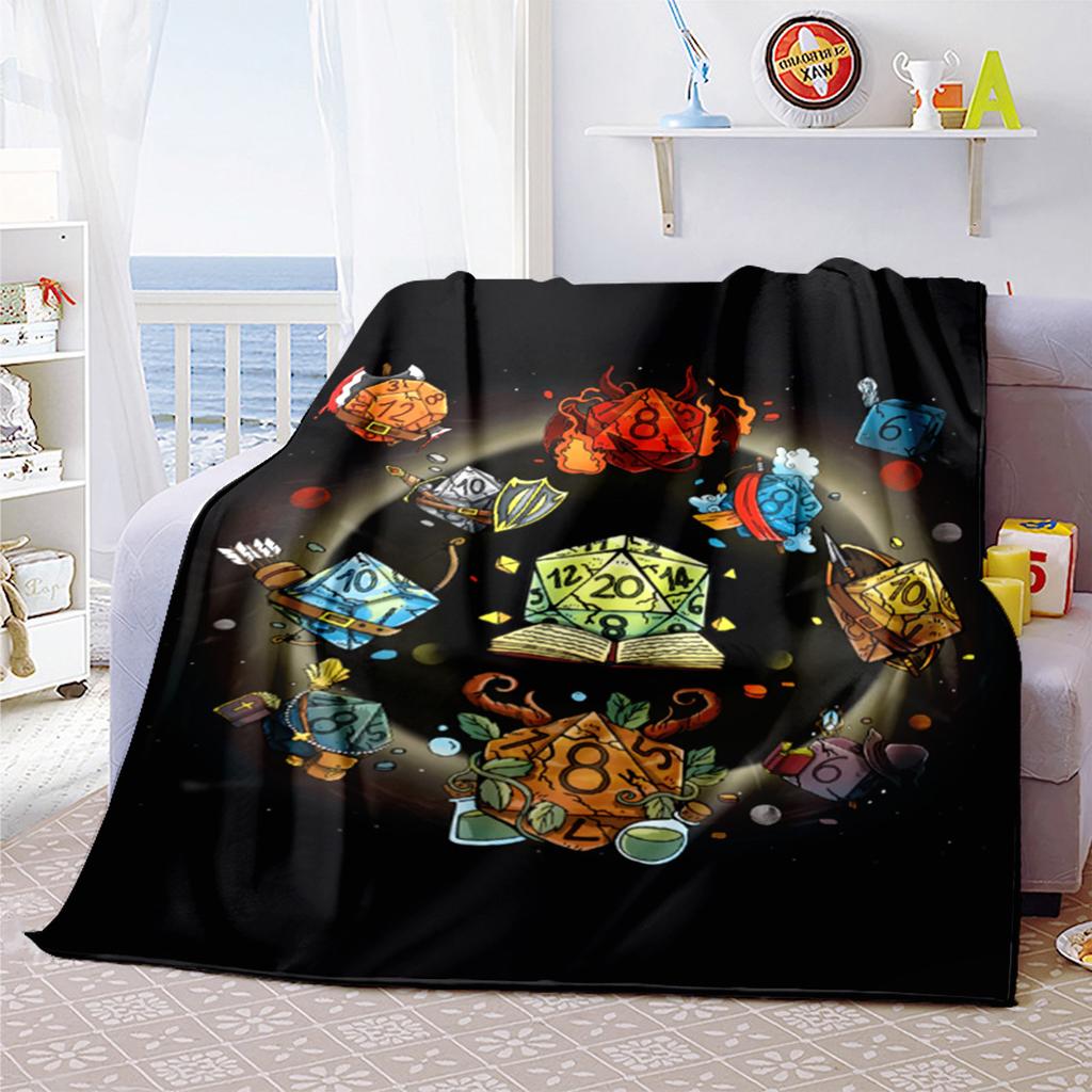 Coperta Dungeons Dragons Dadi Perfetta Per Tutte Le Stagioni Morbida Confortevole Divano Ufficio Pisolini Viaggi Regalo Festivo