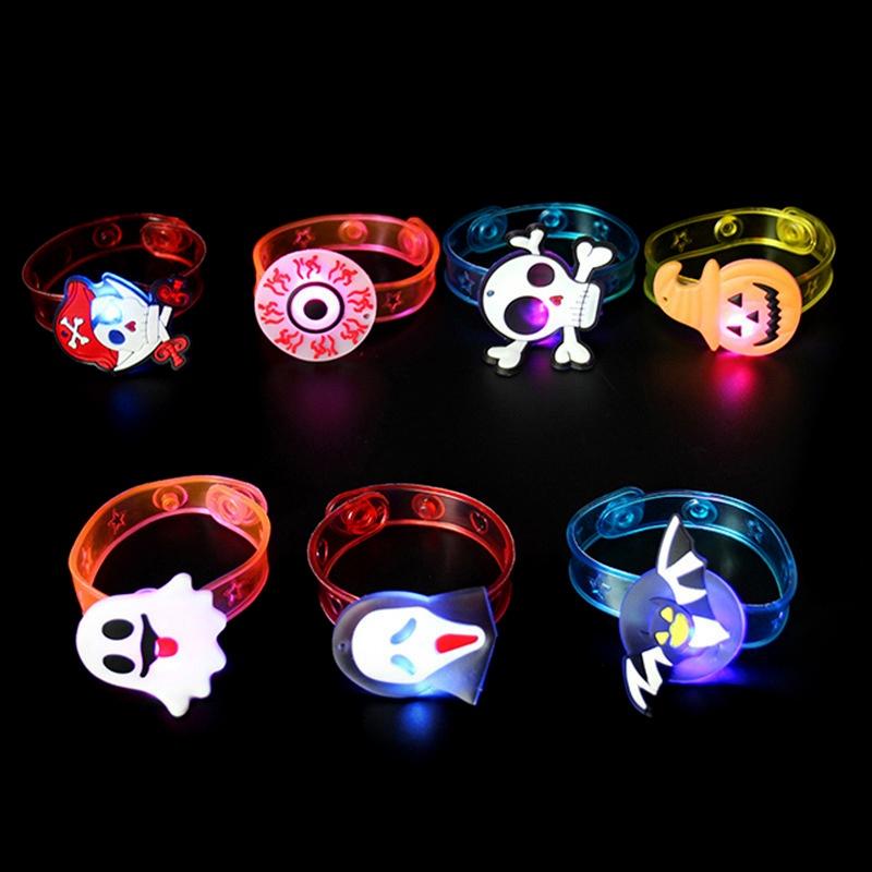 Halloween Led Light Up Bracelets With Cute Cartoon Designs Perfect For Halloween Party Trick Or Treat Favors Gifts