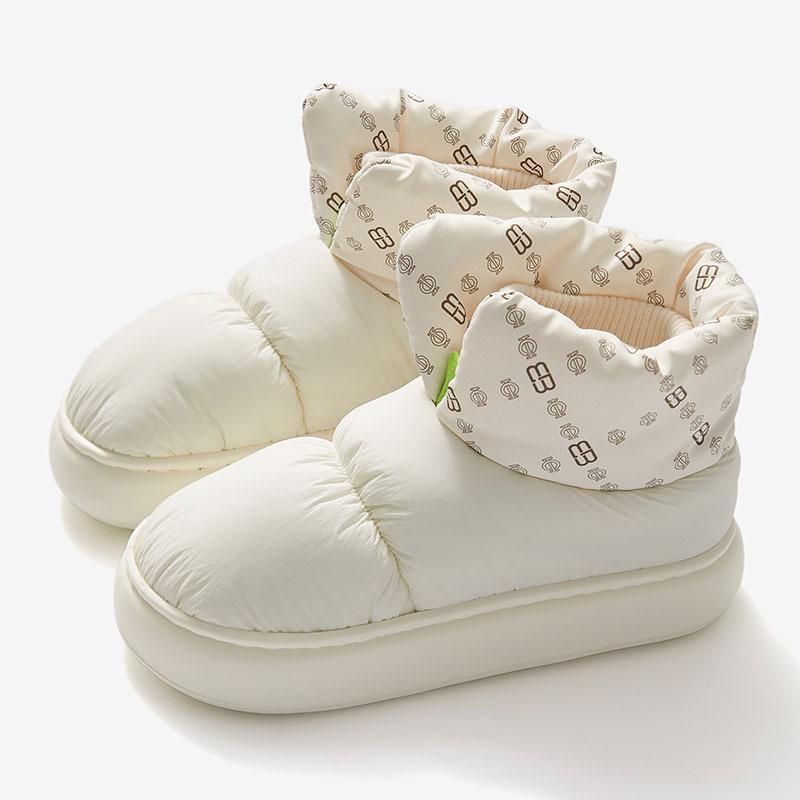 Waterproof Down Women Cotton Shoes Keep Warm Plush Thick Bottom Non-Slip Winter Snow Boots Outside Female Platform Footwear