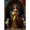 Nordic Religious Art Benevolent Portrait Of The Virgin Mary Archangel Canvas Painting Living Room Modern Aesthetics Home Decor