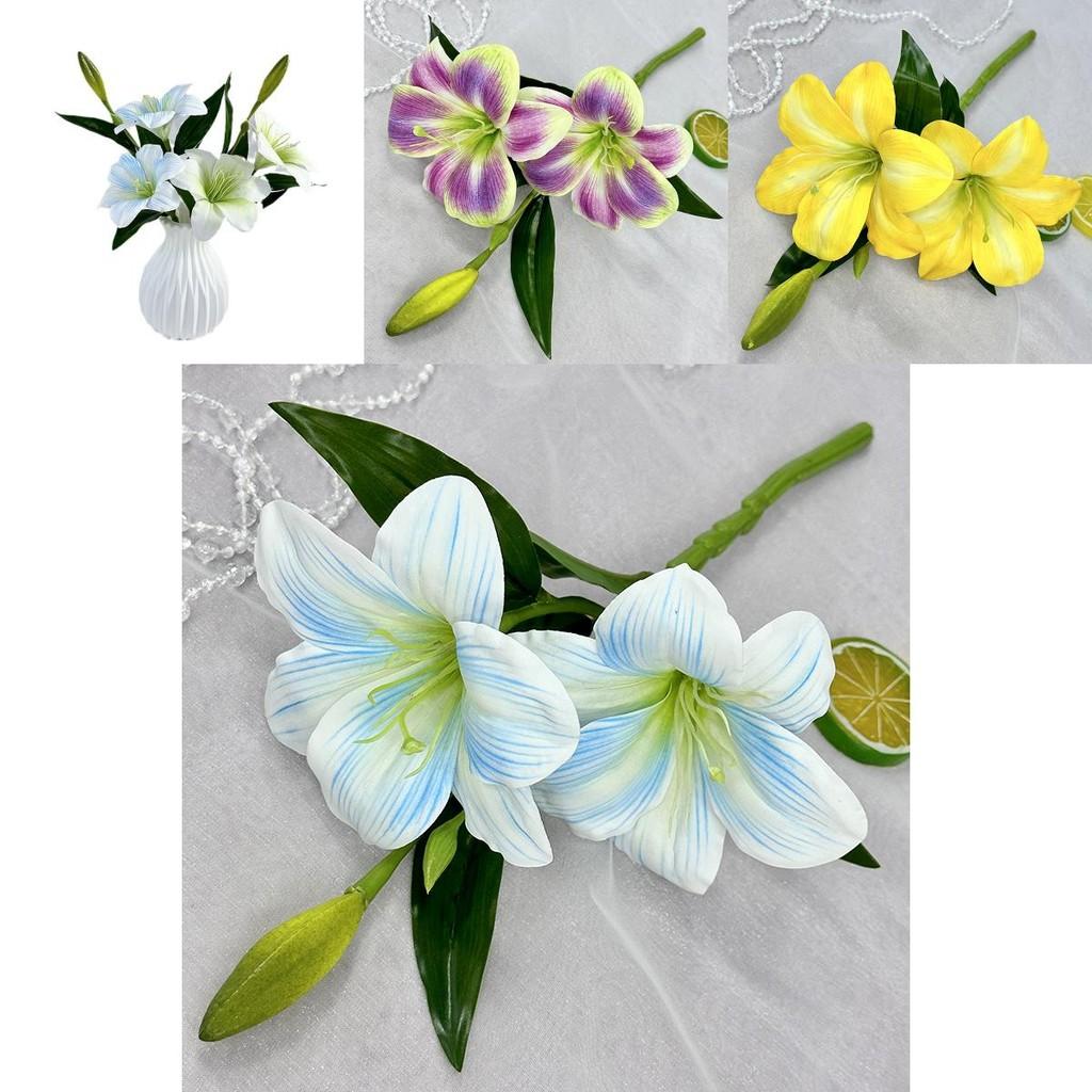 No Ip Realistic Lily And Foxglove Faux Flowers With 3d Printing For Home Styling