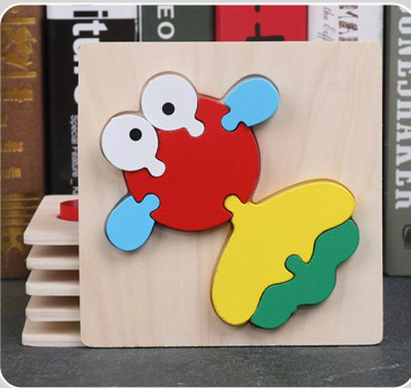 Wooden 3D Puzzle for Toddlers (1-3 Years) - Early Education & Intellectual Development Toy for Boys and Girls