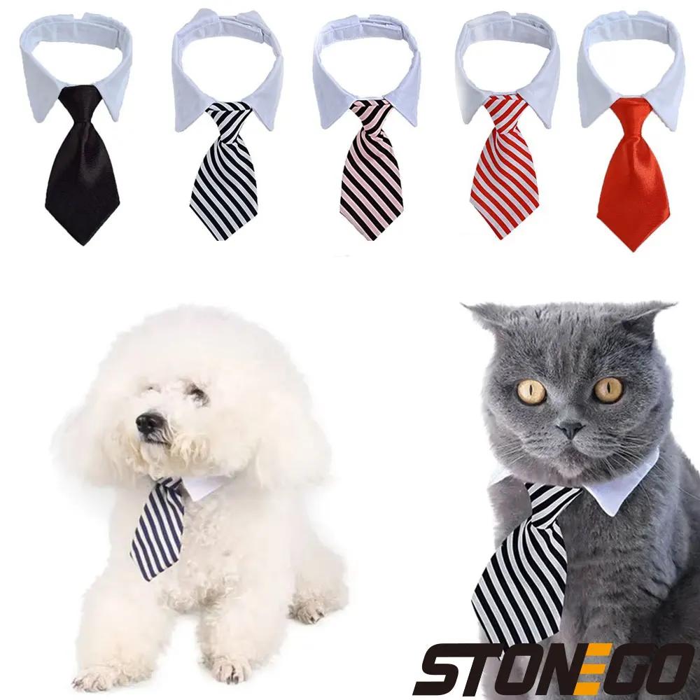 Pet Puppy Bow Tie Necktie - Adjustable Formal Dog Collar for Small Dogs and Cats, Puppy Grooming Costume Accessories