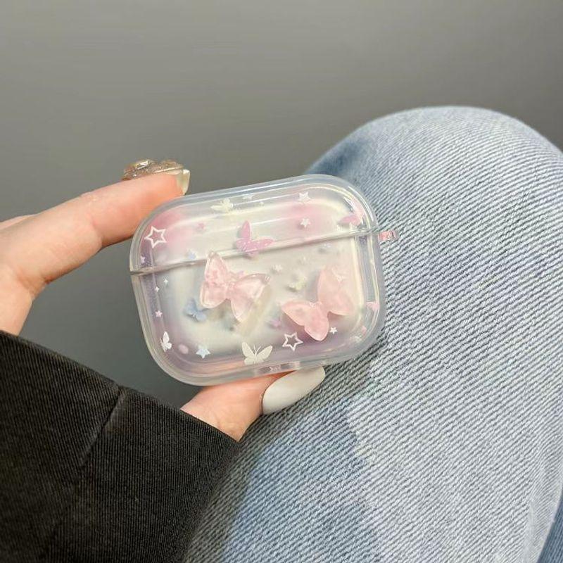 

for Walkers Lollipodsplus Earphone Case X5evo/Pro3i Gradient Minimalist Magic Drop-Resistant Separates Clip Bluetooth Zero Air Protective Case Q2 Walker X1 Floating butterfly [single shell]]