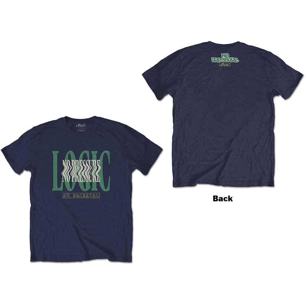 Logic Wavy T-Shirt Blue New Unisex T-Shirt XXL