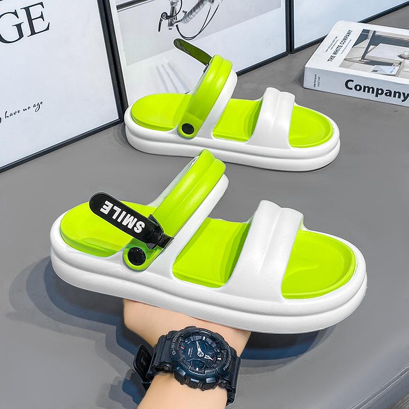Fashion Summer slippers for men and women Comfortable platform sandals Beach sandals Flip-flops Indoor family slide-proof bathroom shoes
