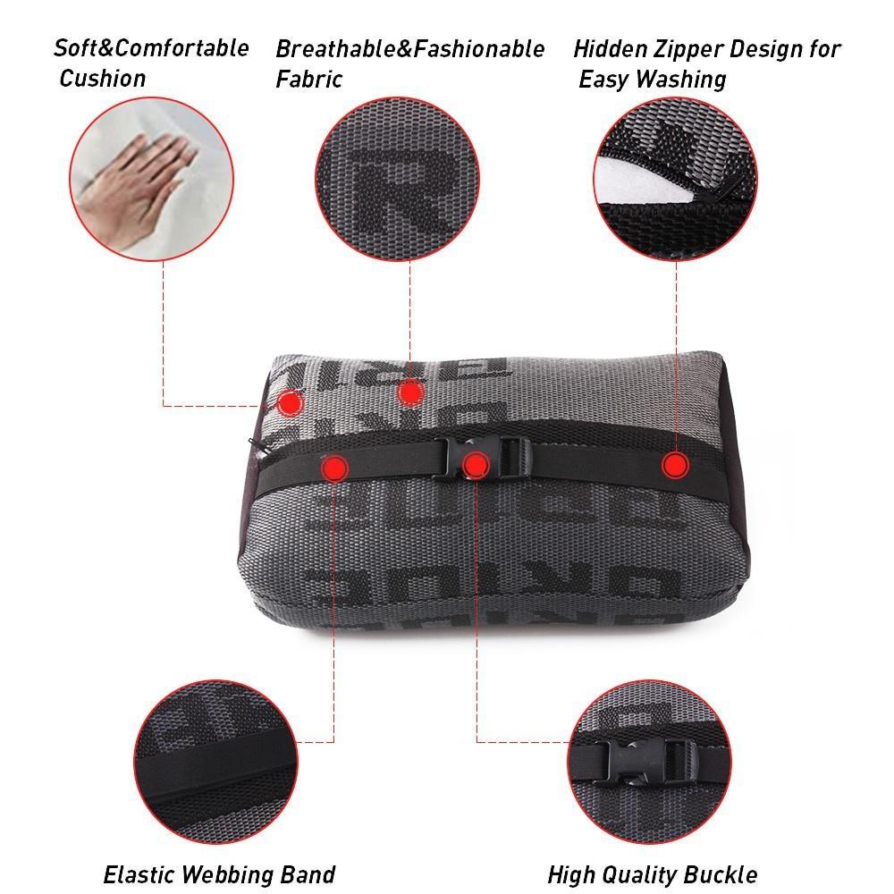 Universal Car Neck Pillows BRIDE Fabric Gradation Auto Seat Support Headrest Car Neck Headrest Pillow