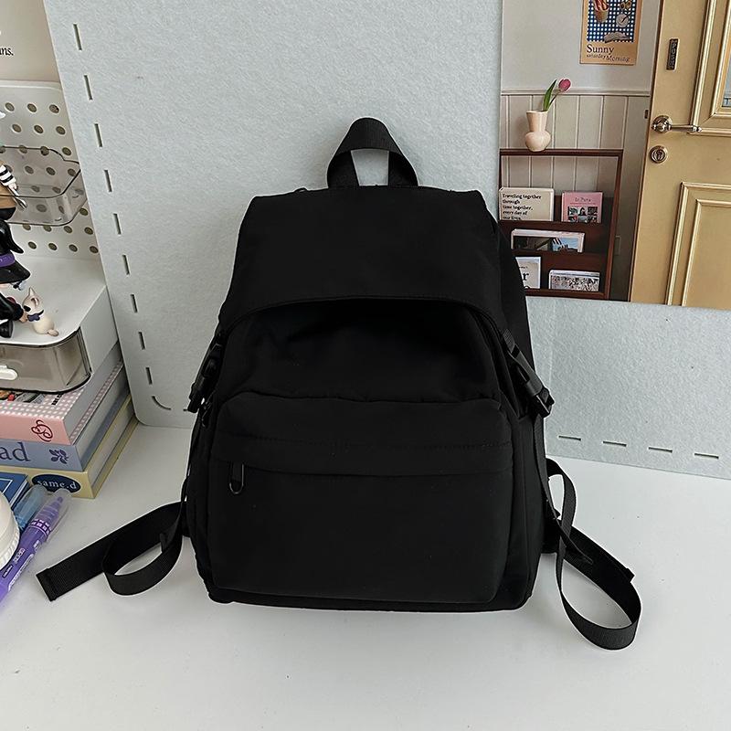 Casual fashion solid color backpack new college student schoolbag going out travel backpack