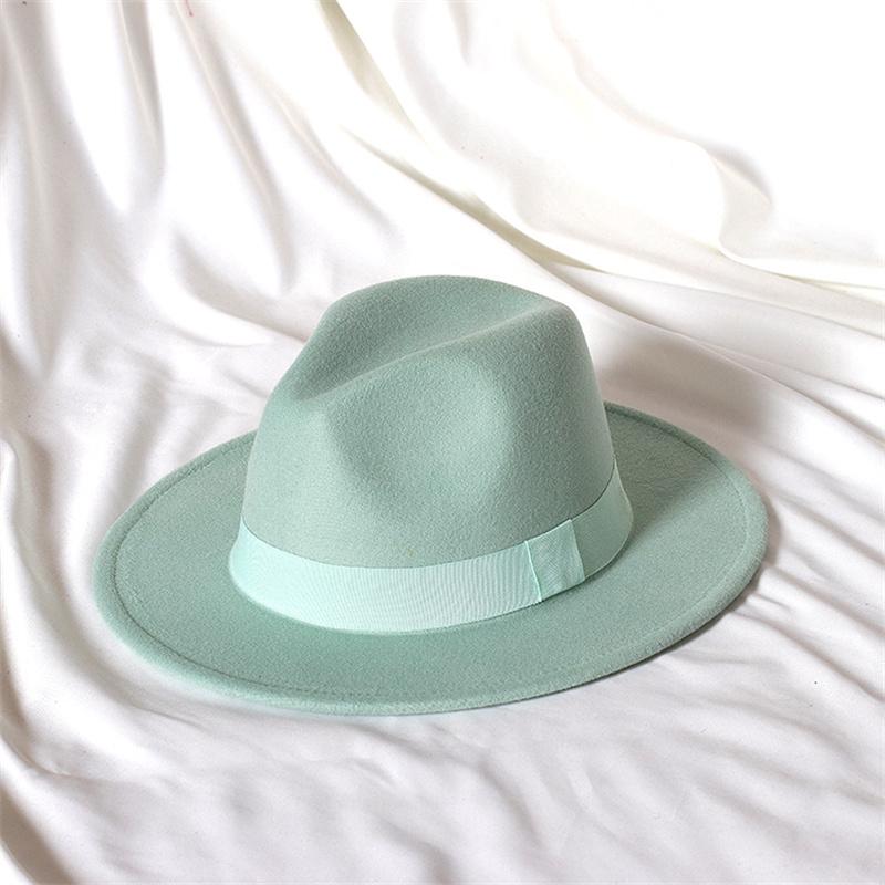 Skórzany Różowy Kapelusz Fedora z Szerokim Rondem Jazzowy Kapelusz Jesień/Zima Klasyczny Elegancki Kapelusz Panama Kapelusz Dżentelmena Sombrero