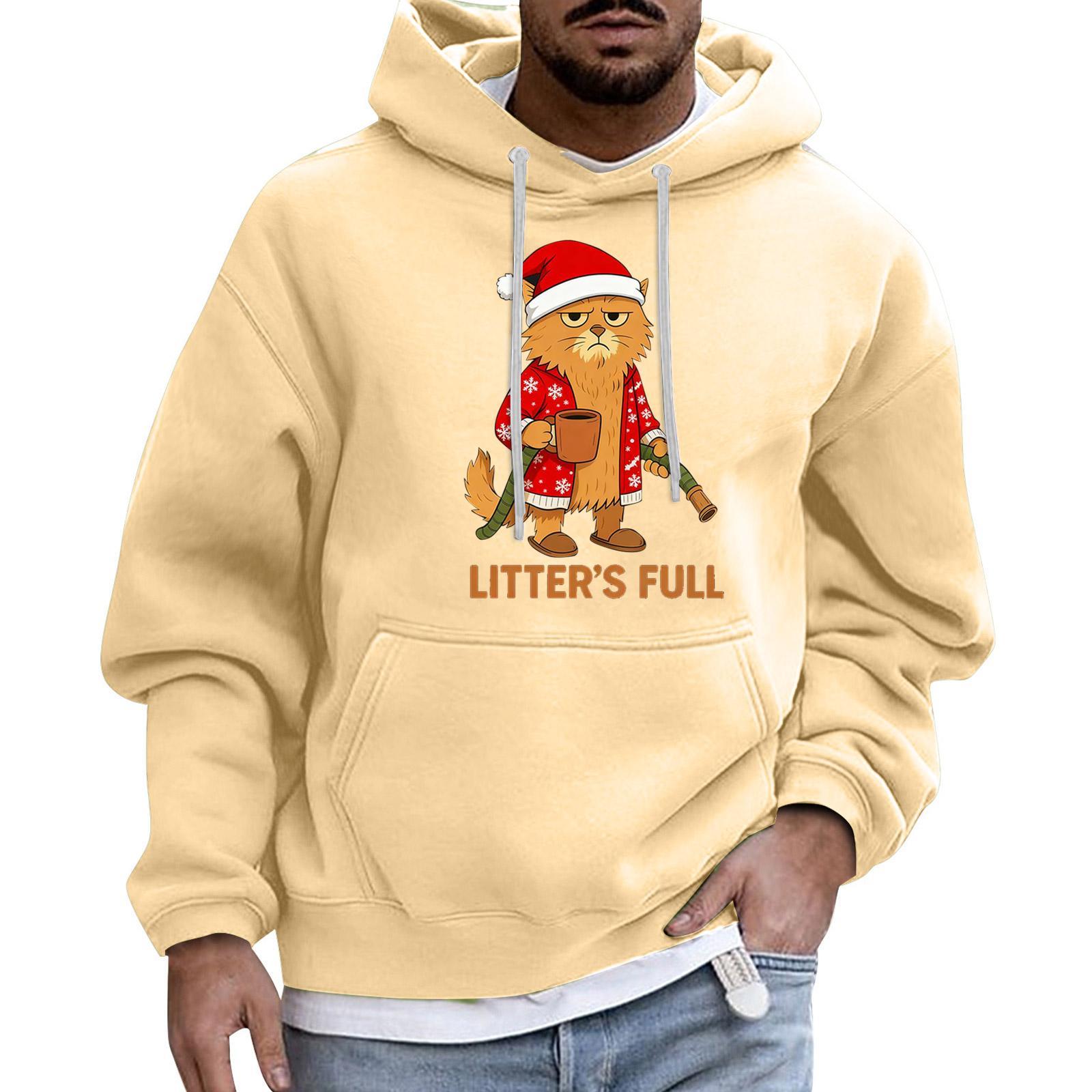 

Мужской Спортивный Повседневный С Длинными Рукавами С Карманом Капюшон Толстовка M хаки